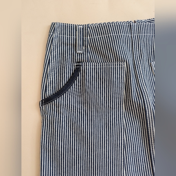 L.C. King Hickory Stripe Denim with Indigo Trim Skirt Size 30 - Picture 5 of 12